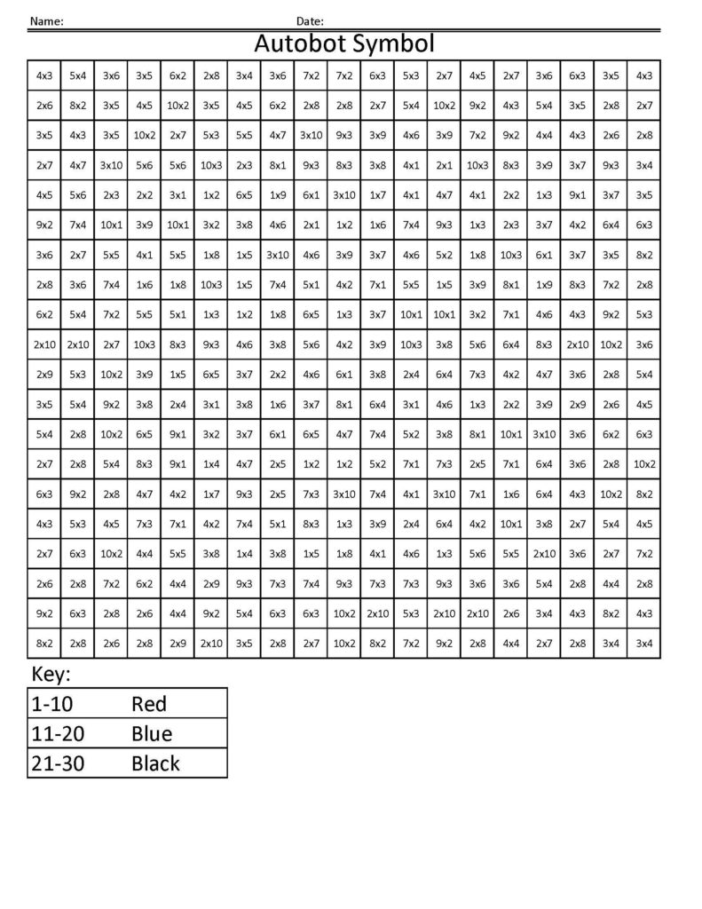Multiplication Mystery Picture Worksheets | AlphabetWorksheetsFree.com