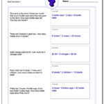 Math Worksheet ~ Multiplication Word Problems Math Worksheet