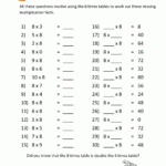 Multiplication Drill Sheets 3Rd Grade | Printable Math