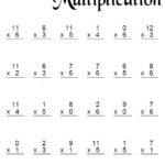Multiplication Drill X3, X4 And X6 Worksheet