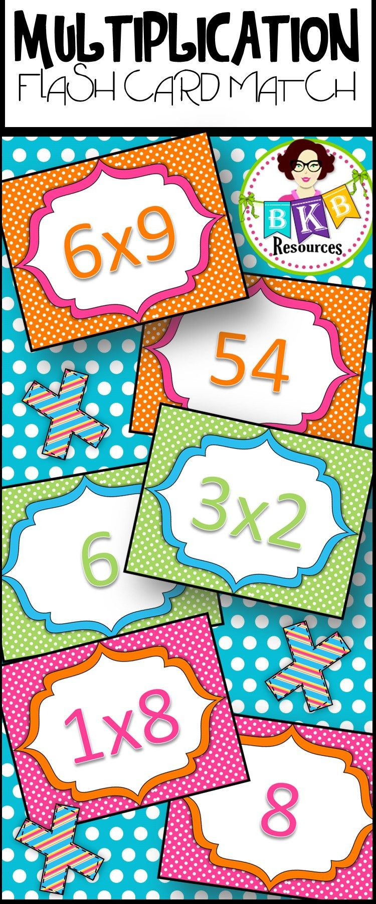 Multiplication Flash Card Match | Multiplication Flashcards