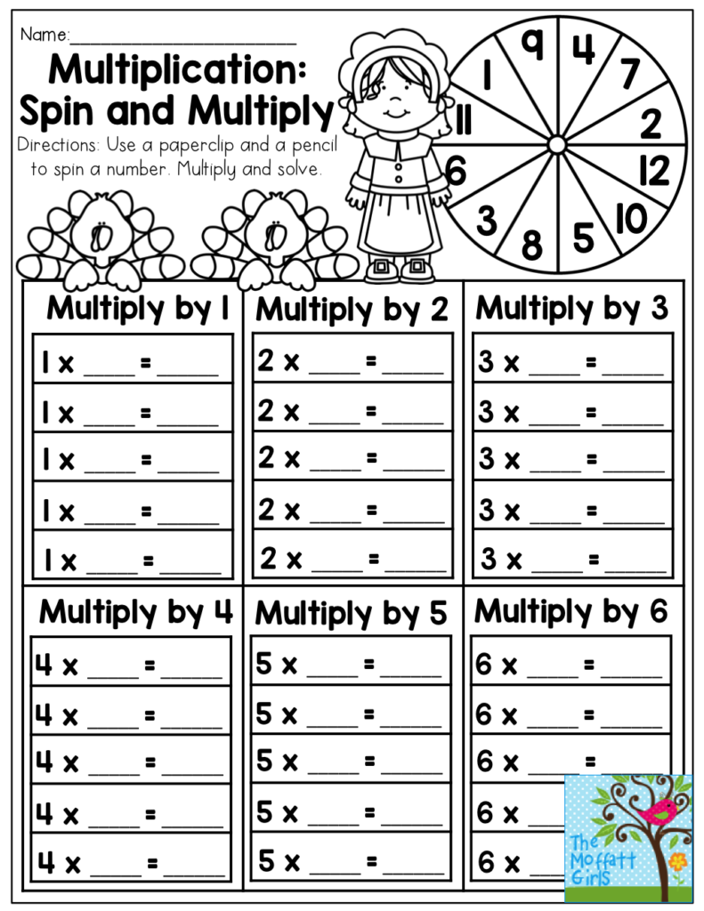 Multiplication: Spin And Multiply  Such A Fun Multiplication