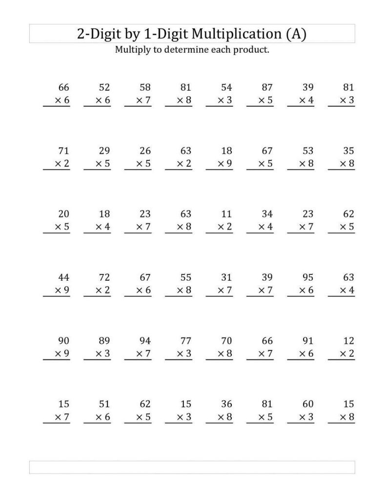 Multiplication Worksheets Grade 5 | Multiplication