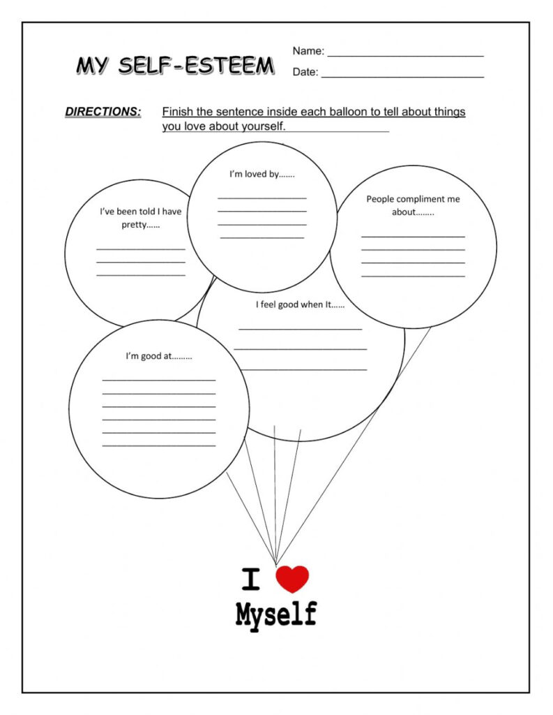 My Self Esteem Worksheet