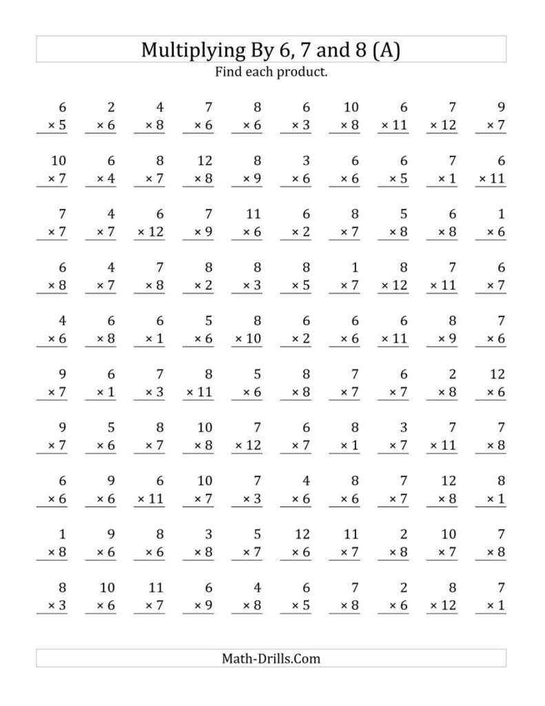 Outstanding 7Th Grade Math Worksheets Multiplication