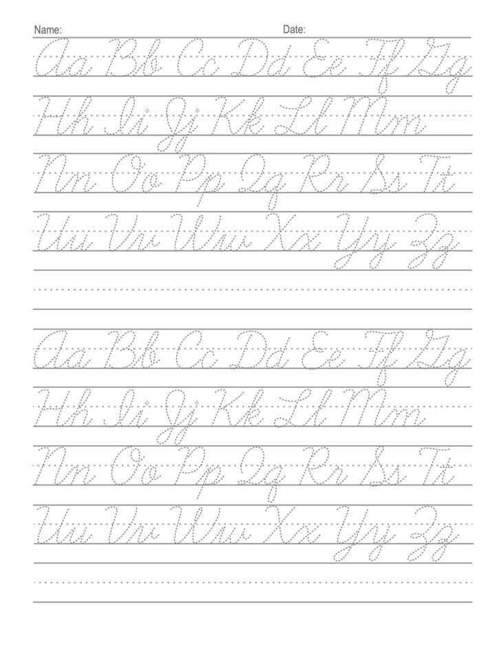 Outstanding Practice Cursive Alphabet Picture Inspirations 