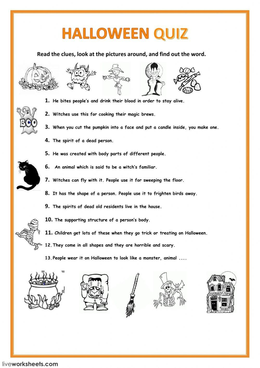 Pin On Halloween Worksheets Free