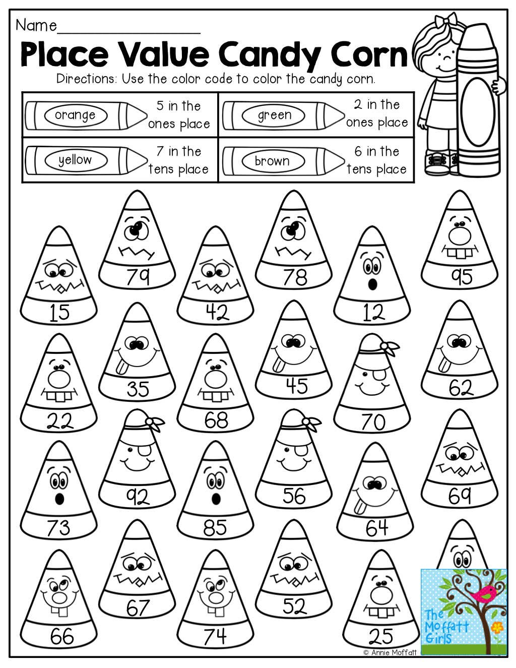 Place Value Candy Corn And Tons Of Other Fun Printables For