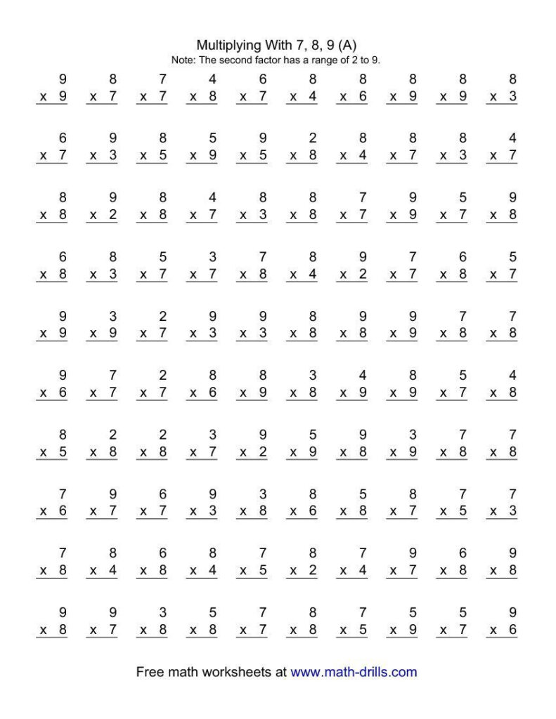Printable Mixed Multiplication Worksheets   Google Search