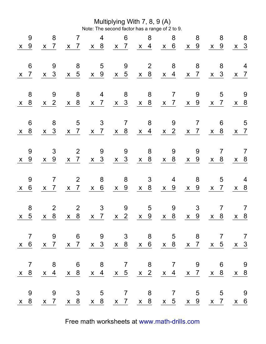 Printable Mixed Multiplication Worksheets - Google Search