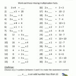 Printable Multiplication Worksheets Multiplication To 5X5 6