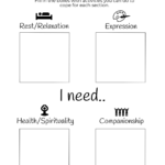 Self Care Worksheet | Self Care Worksheets, Therapy