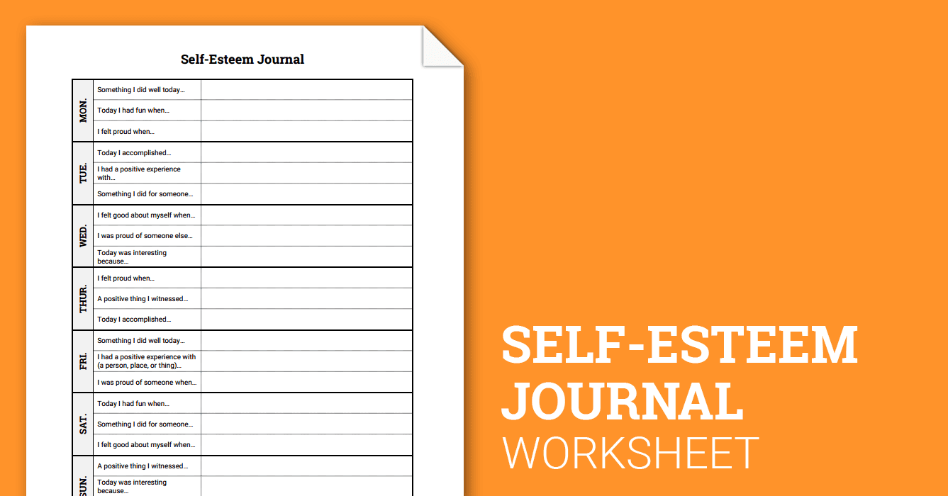 Self-Esteem Journal (Worksheet) | Therapist Aid