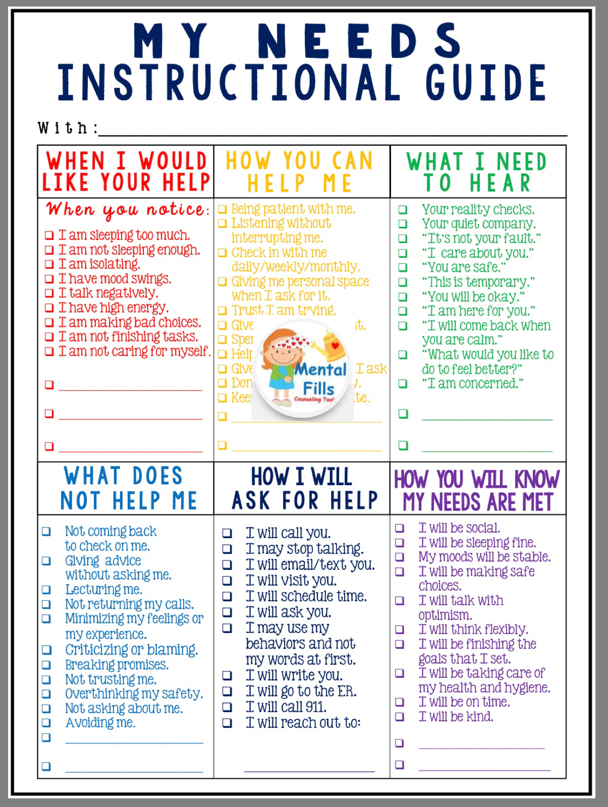 Self-Esteem Worksheets: Fill Your Emotional Cup With Self