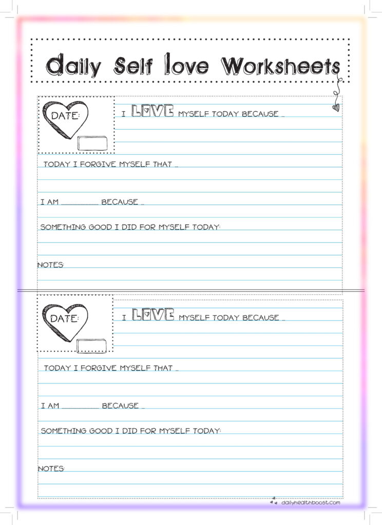 Self Love Worksheets | Self Esteem Worksheets, Self Esteem