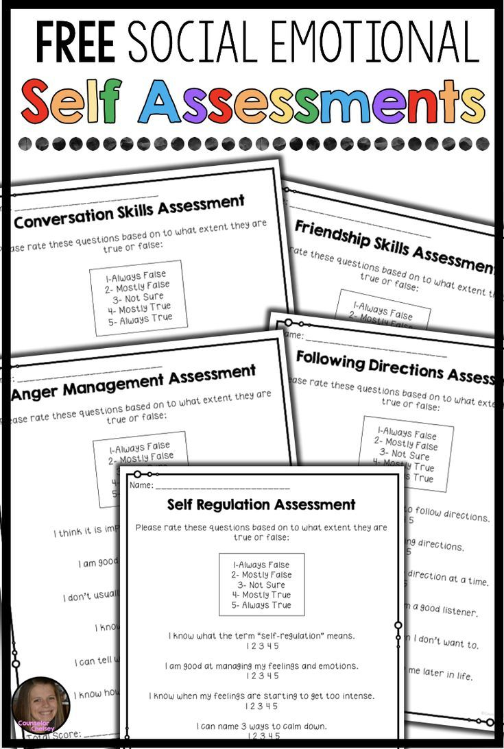 Social Emotional Self Assessments (Free!) | Social Emotional