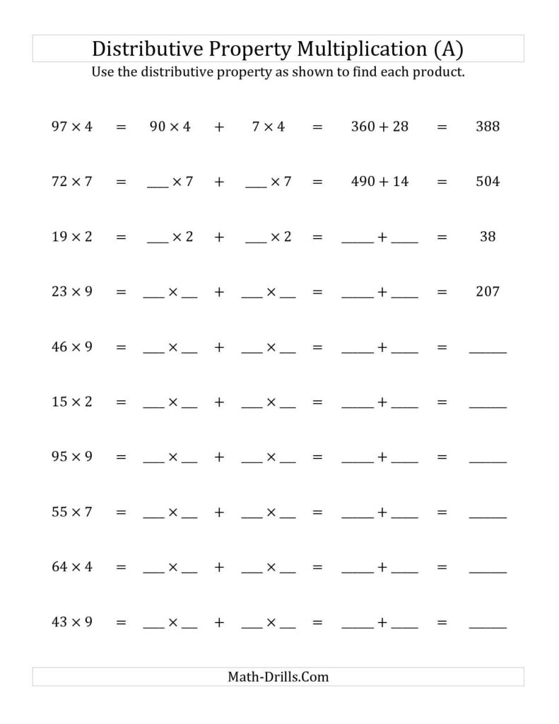 The Multiply 2 Digit1 Digit Numbers Using The