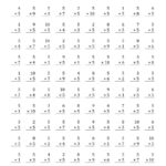 The Multiplying (1 To 10)5 (A) Math Worksheet From The