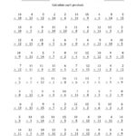 The Multiplying With Factors 2 To 15 (A) Math Worksheet From