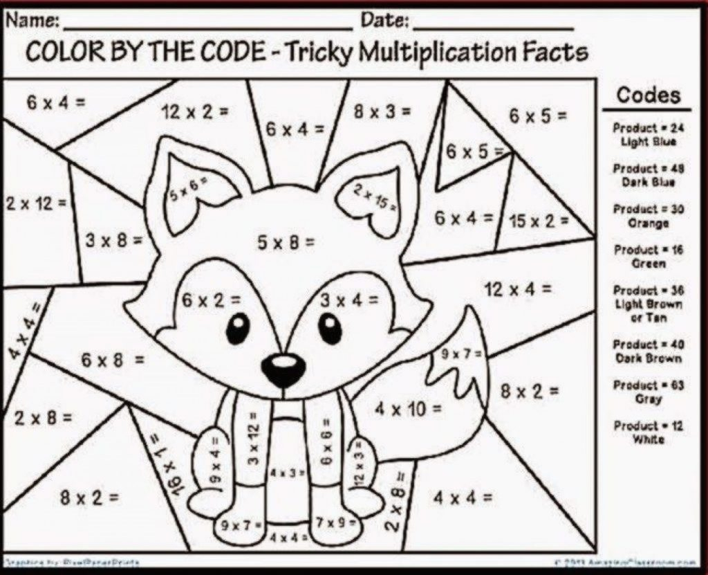 Tremendous Coloring Math Worksheets Middle School Picture