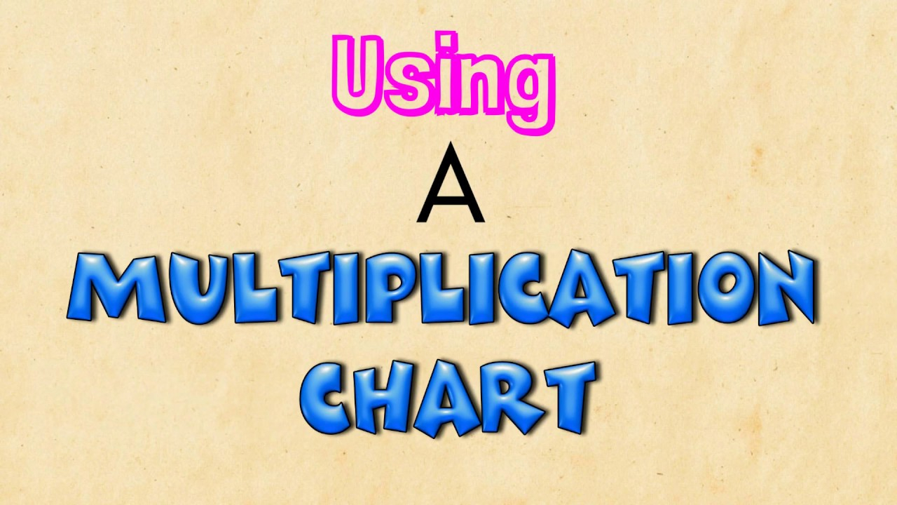 Using A Multiplication Chart