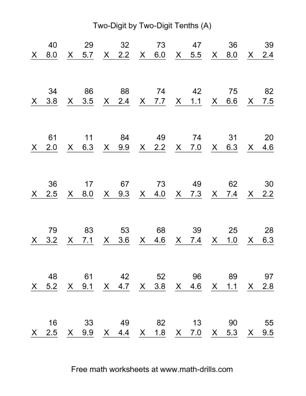 Worksheet ~ Fabulous Multiplication Worksheets Grade Image