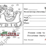 Writing   Christmas Card   Esl Worksheetepi Nda