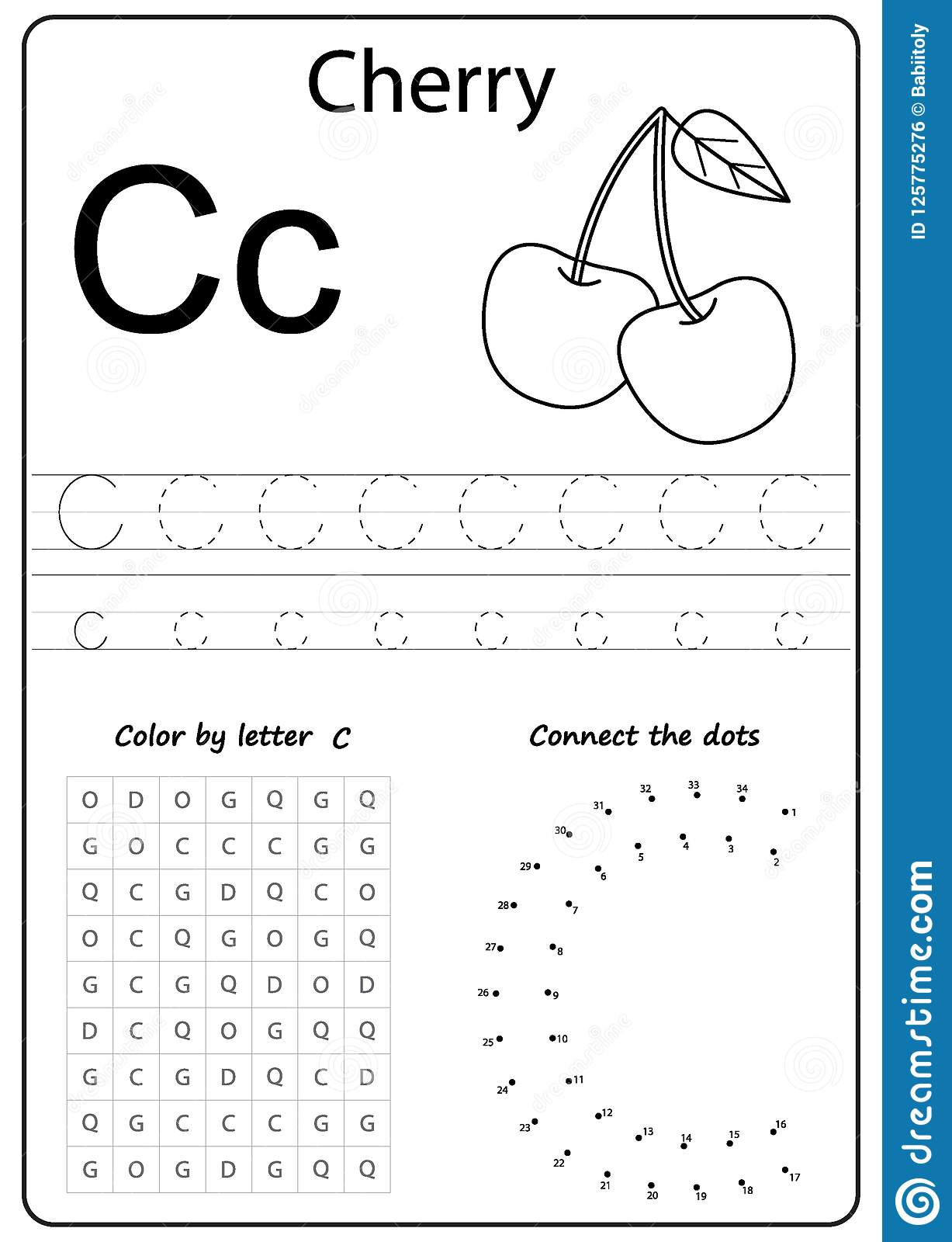 Writing Letter C. Worksheet. Writing A-Z, Alphabet