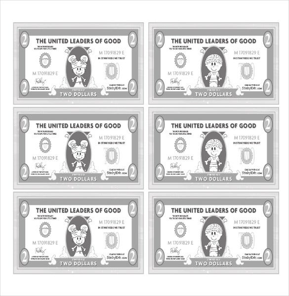 6 Play Money Templates PSD PDF Free Premium Templates