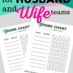 Adult Chore Charts For Husbands Wives Adult Chore