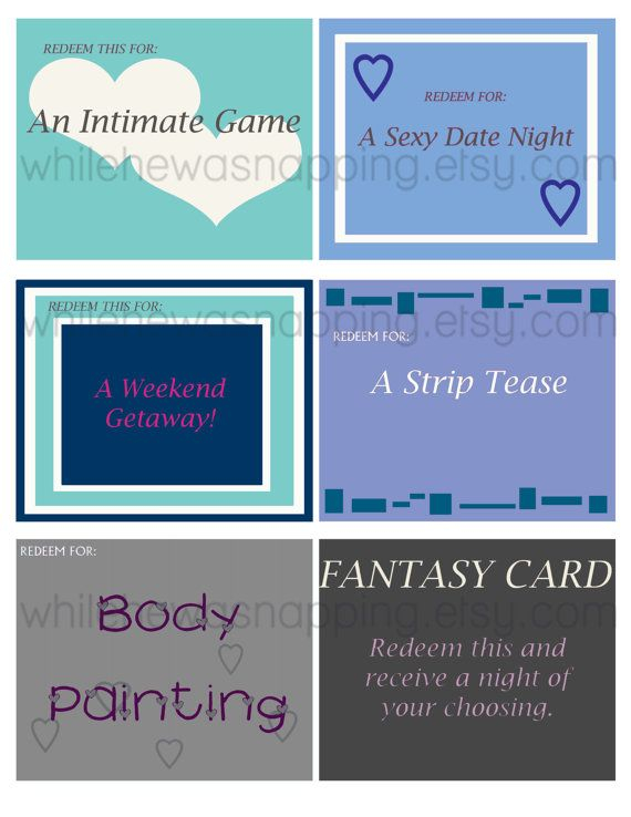 Bedroom Love Coupons For Him For Her DIGITAL INSTANT 