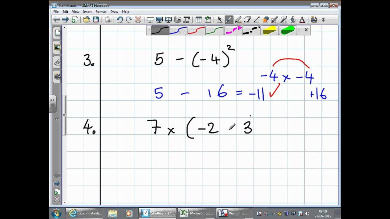 BIDMAS And Negative Numbers YouTube