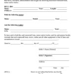 Bill Of Sale Form For Enclosed Trailer Bill Of Sale Form