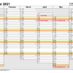 Calendar 2021 UK Free Printable PDF Templates