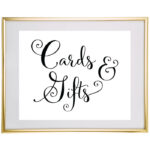Cards And Gifts Wedding Sign Wedding Shower Signs