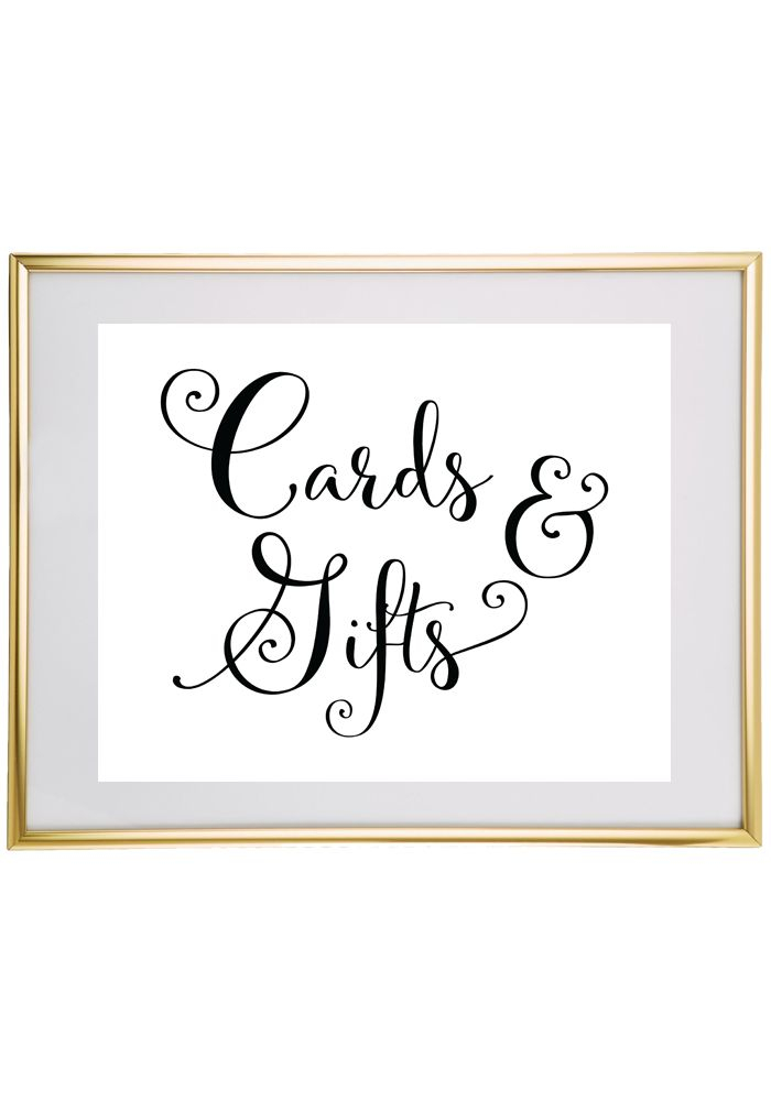 Cards And Gifts Wedding Sign Wedding Shower Signs