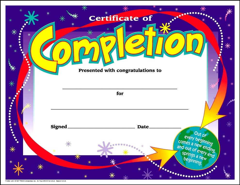 Certificate Template For Kids Certificates Templates Free