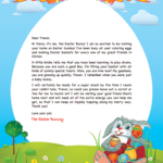 Easter Bunny Letter Example Personalized Letters From
