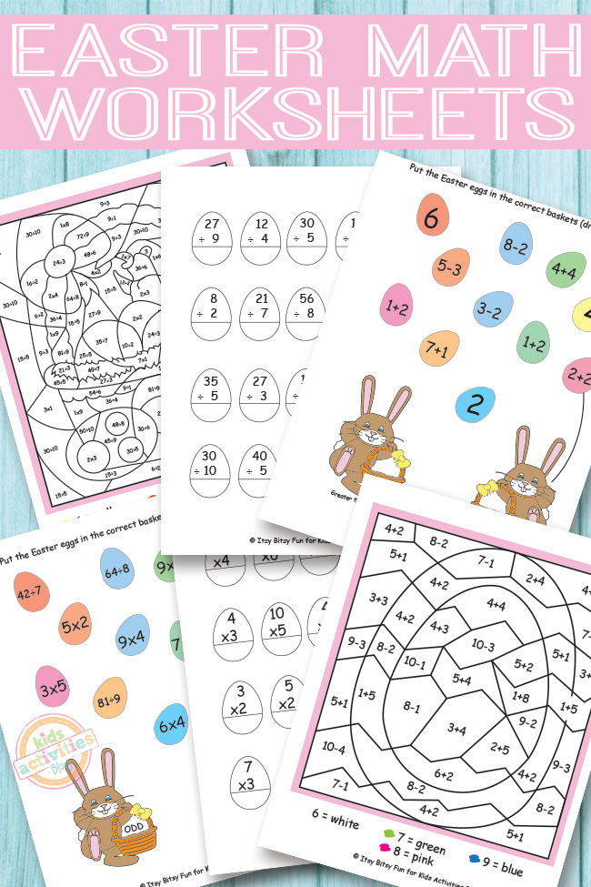 Easter Math Worksheets Free Kids Printables 