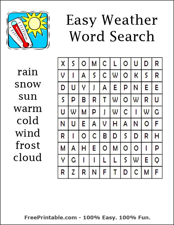 Easy Large Print Word Search Printable Easy Word Search 