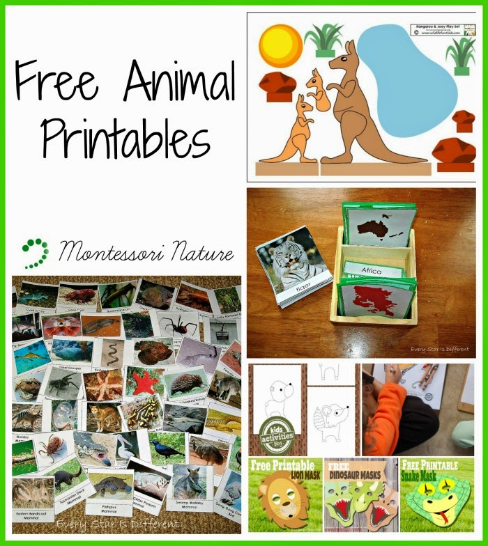 Free Animal Printables Montessori Nature