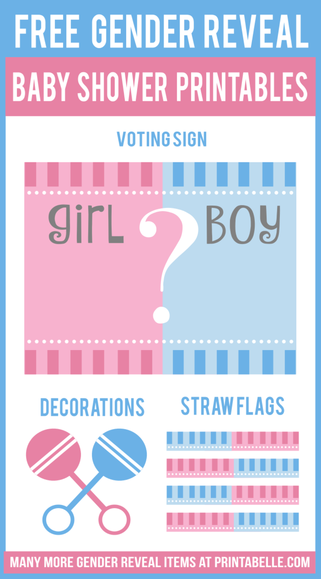 Free Gender Reveal Baby Shower Question Printables Free 