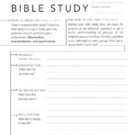 Free Inductive Bible Study Sheet For All Ages Bible