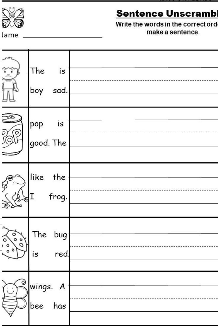 Free Kindergarten Writing Printable Writing Worksheets 