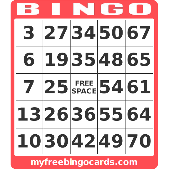 Free Printable Bingo Cards 