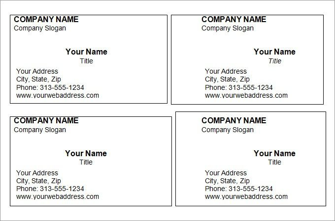 Free Printable Business Card Templates With Images