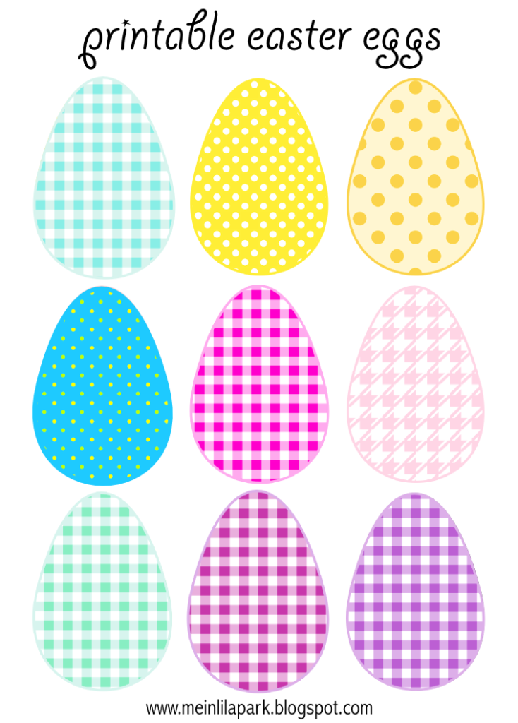Free Printable Cheerfully Colored Easter Eggs