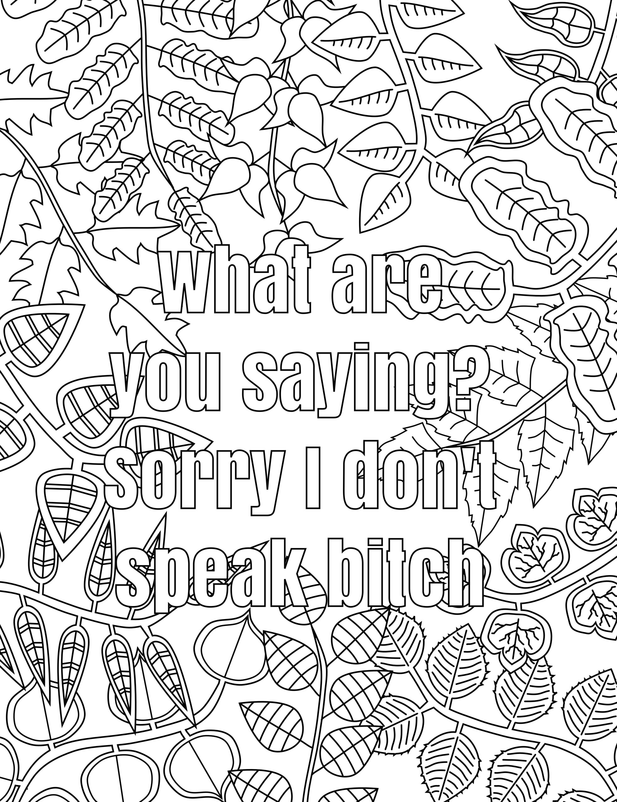 Free Printable Coloring Pages For Adults Only Swear Words 