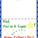 FREE Printable Father S Day Card For Kids Cozy Country
