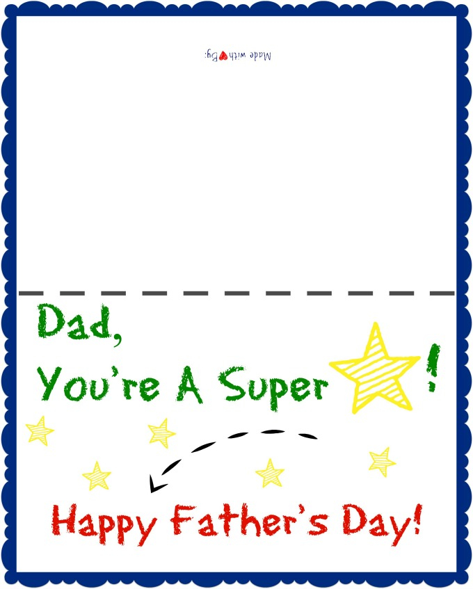 FREE Printable Father s Day Card For Kids Cozy Country 